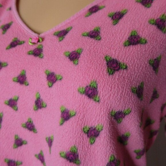 Betsey Johnson Intimates Rose Fleece Pajama Shirt - Picture 3 of 9